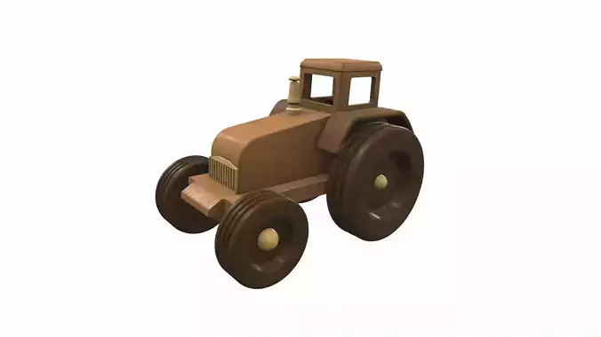 Wooden tractor toy 3