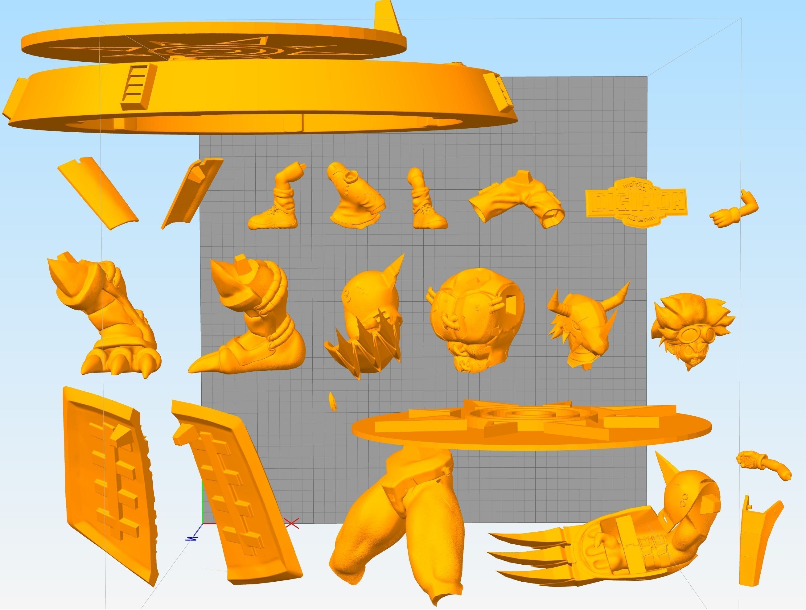 Digimon Tai and Wargreymon 3D print model_8