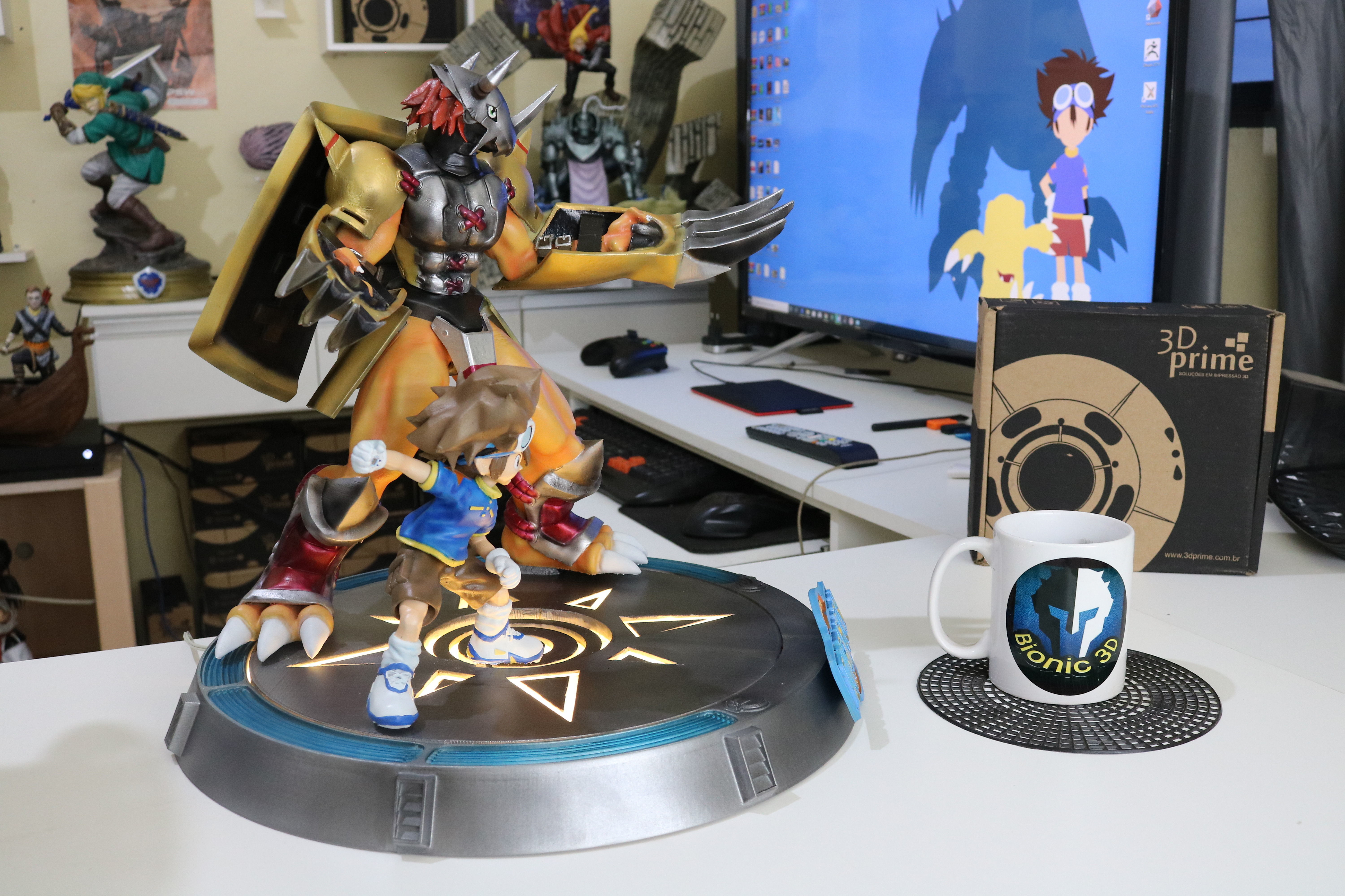 Digimon Tai and Wargreymon 3D print model_3