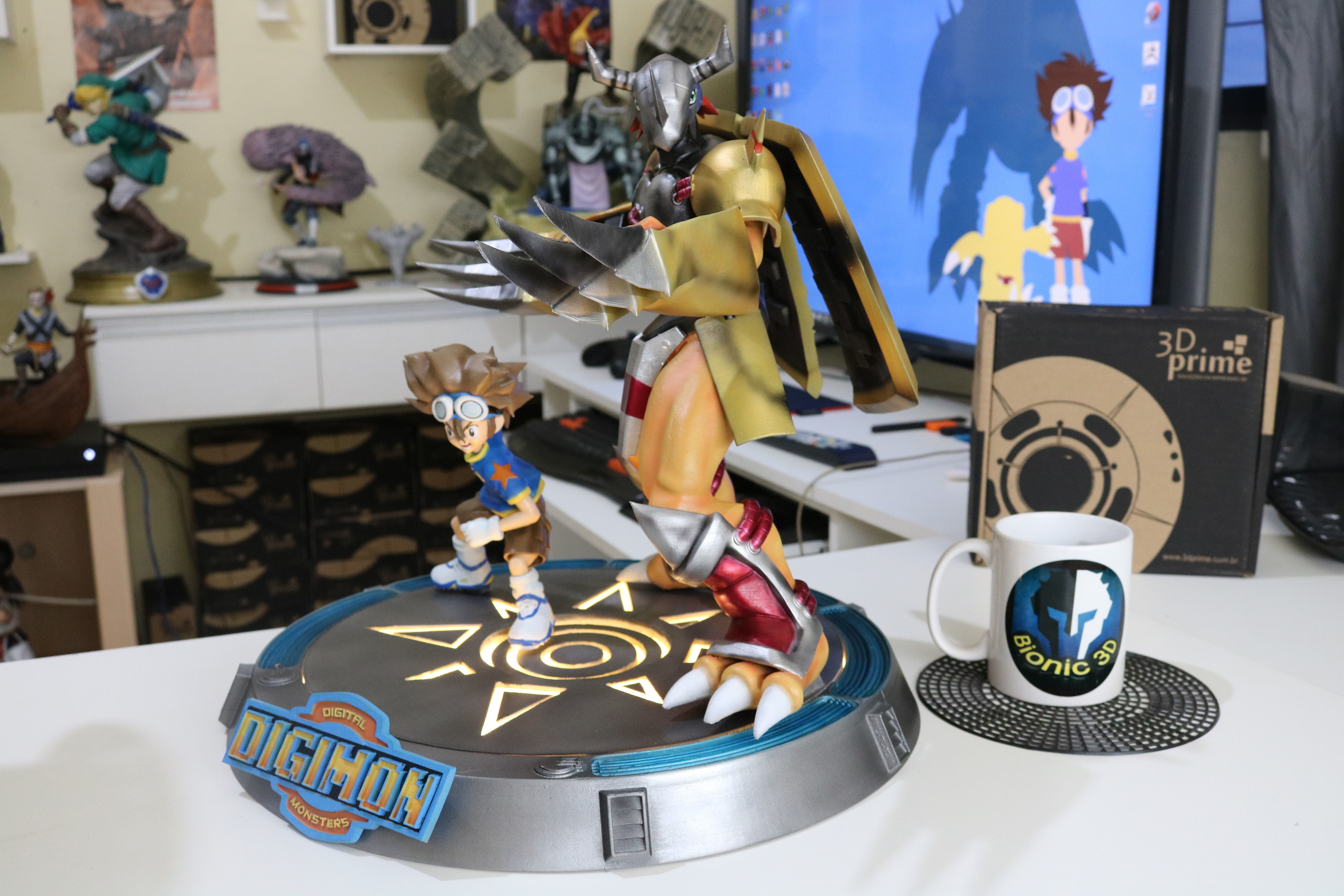 Digimon Tai and Wargreymon 3D print model_2