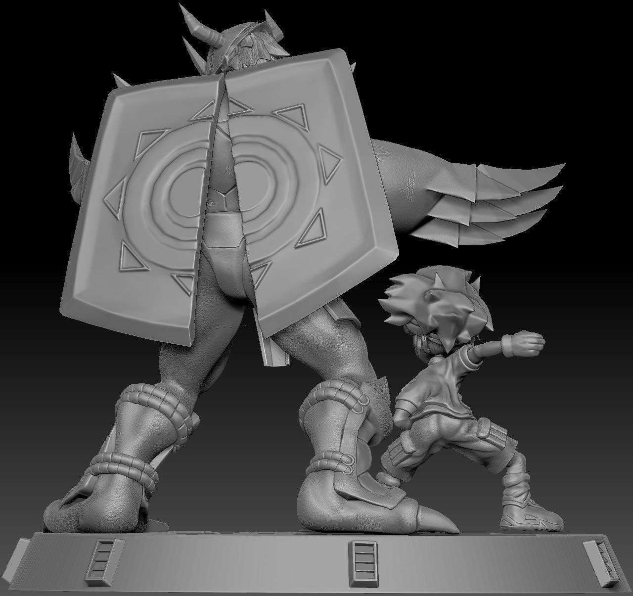Digimon Tai and Wargreymon 3D print model_6