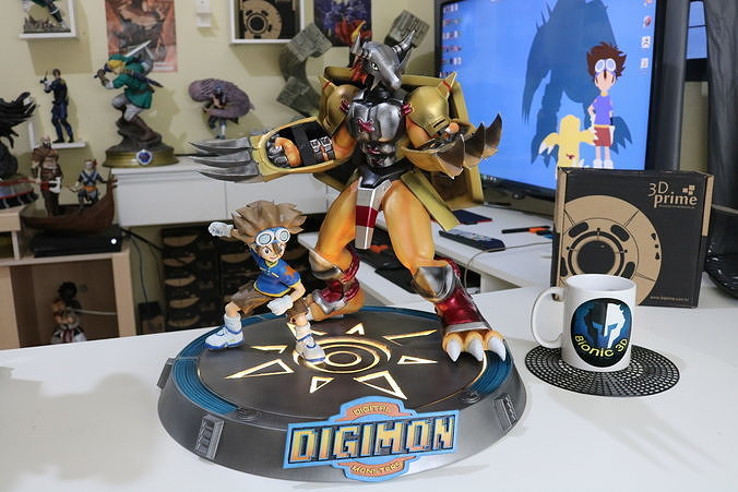 Digimon Tai and Wargreymon 3D print model