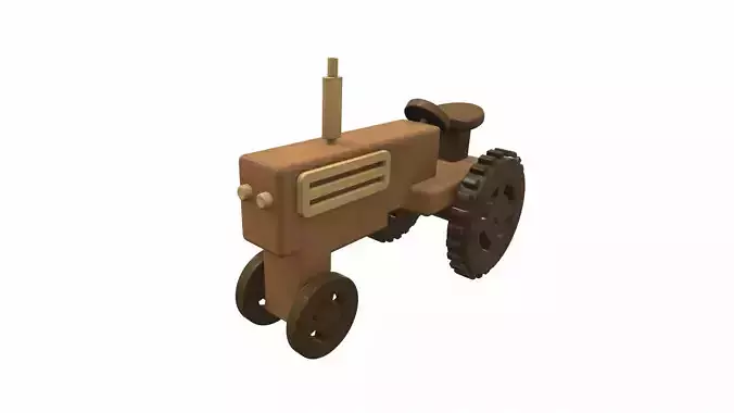 Wooden tractor toy 5
