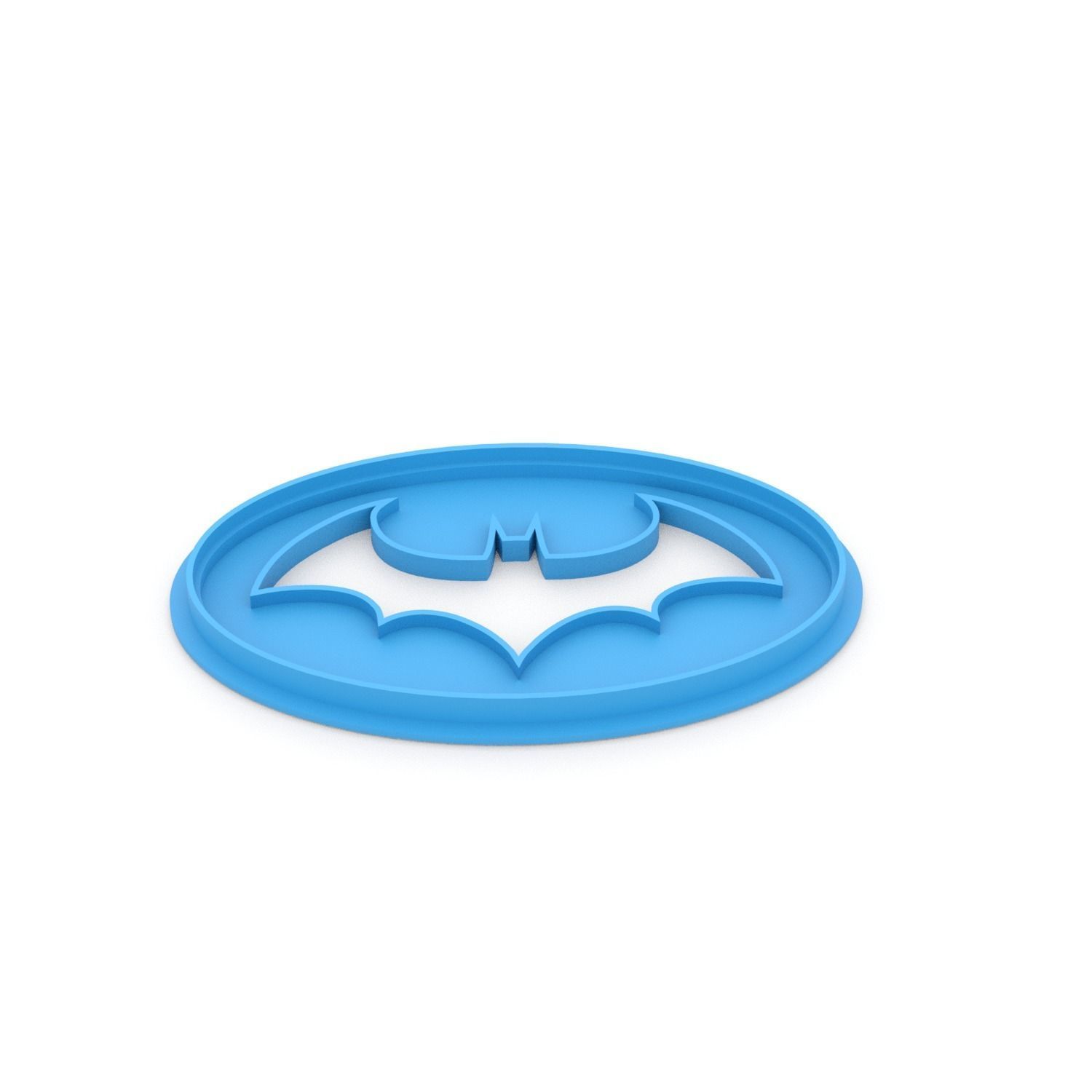 Batman new logo cookie cutter 3D print model_4