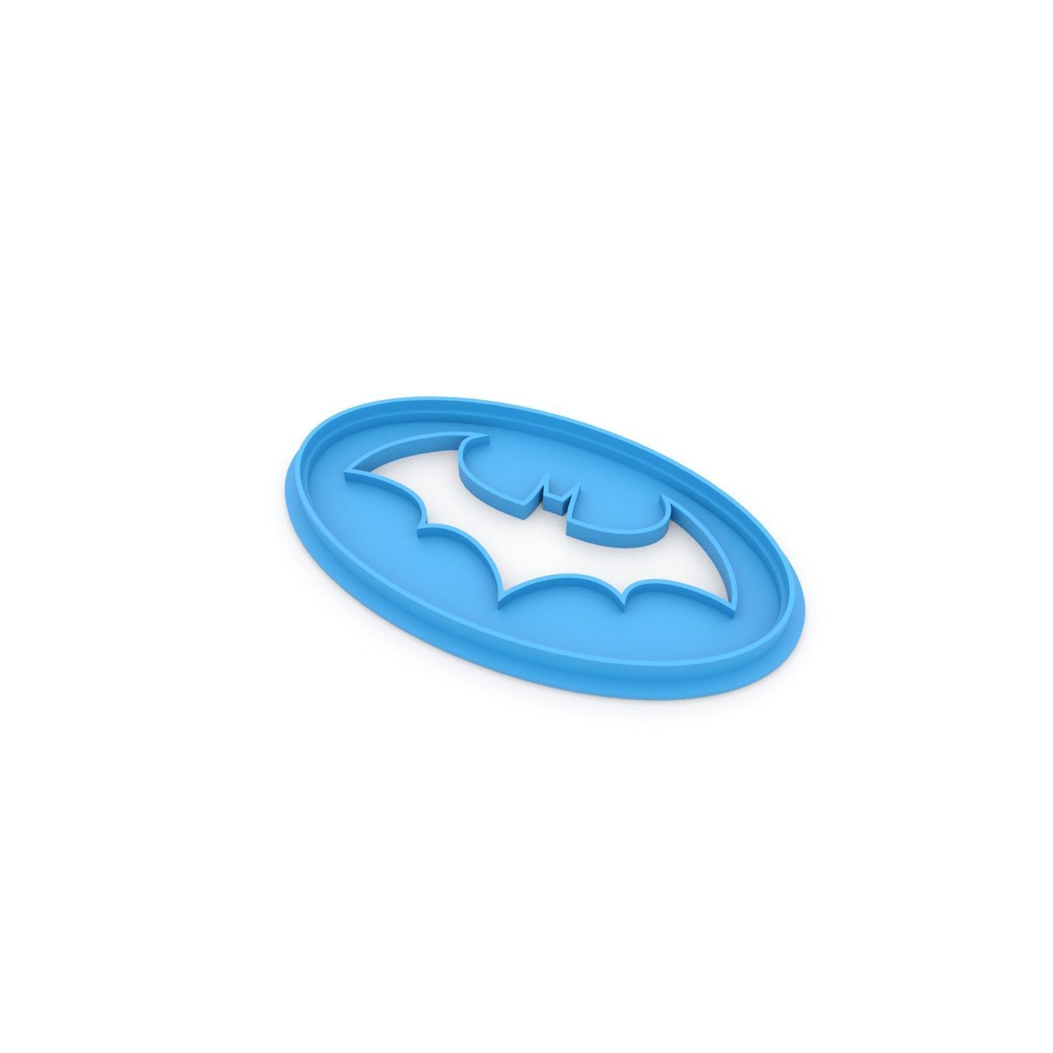 Batman new logo cookie cutter 3D print model_1