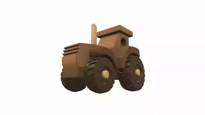 Wooden tractor toy 6