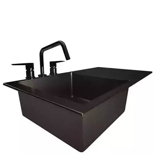 Kitchen sink with faucet