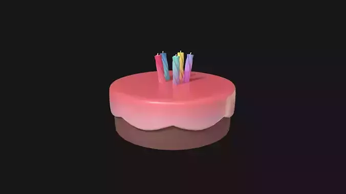 Gradient Cartoon Cake
