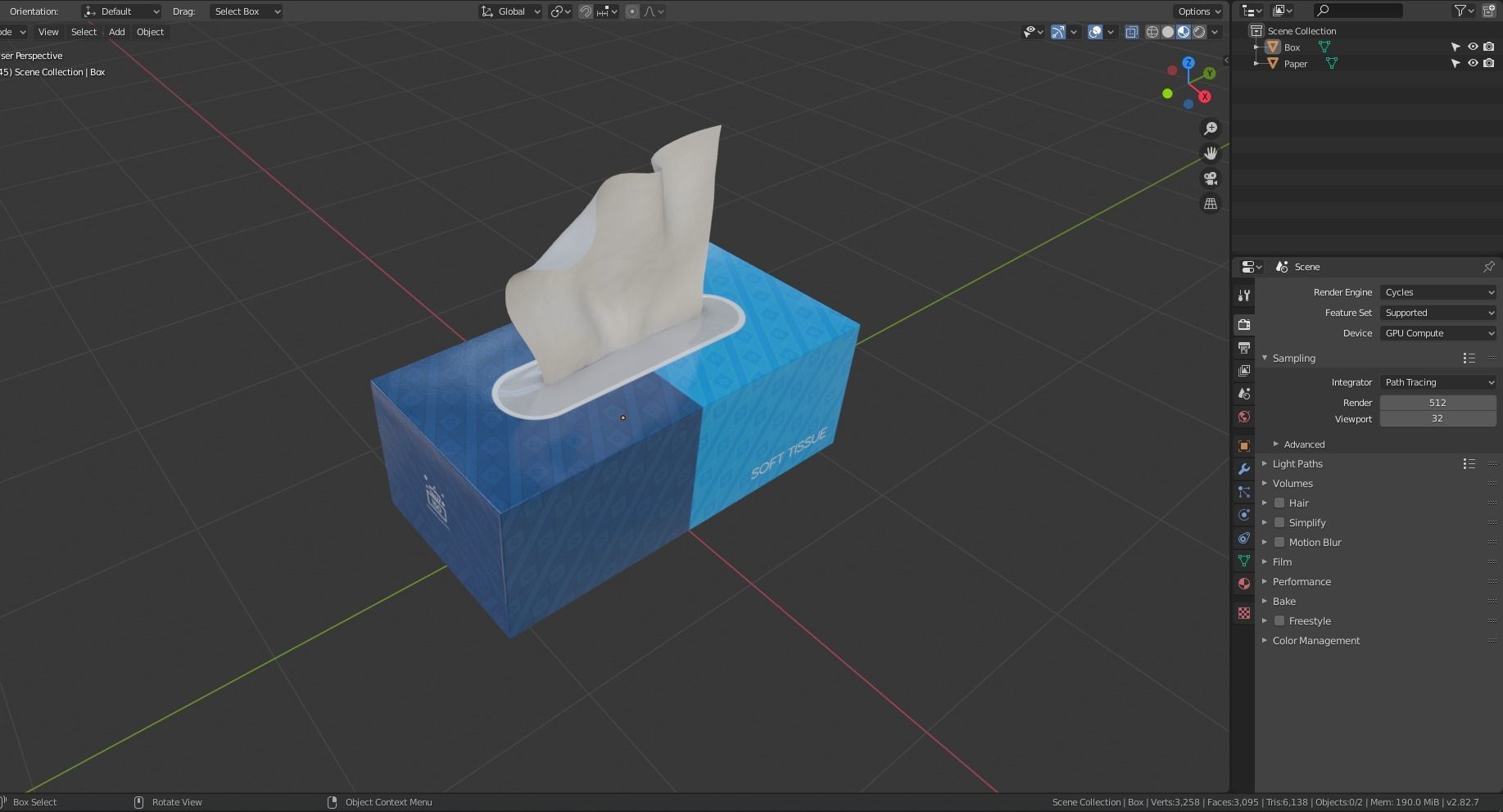 Tissue Box 3D model_14