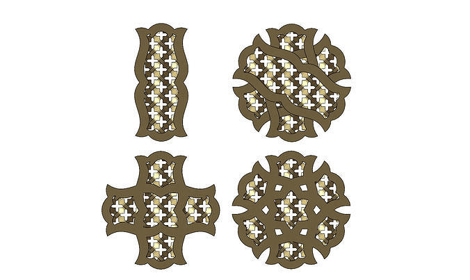 Arabian pendant  with moucharabieh motif 3D print model