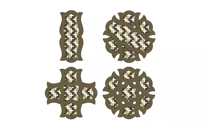 Arabian pendant  with moucharabieh motif