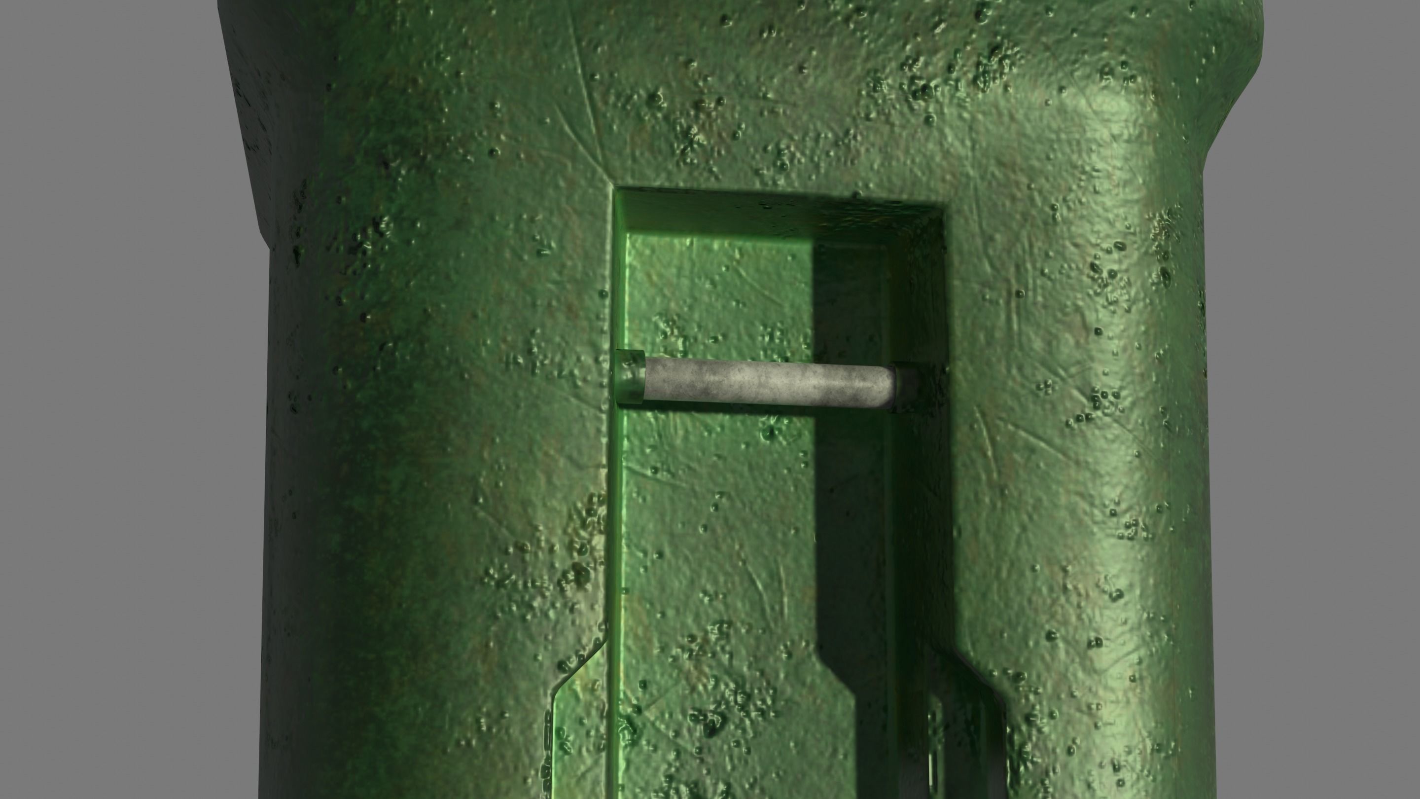 Garbage can Low-poly 3D model_7