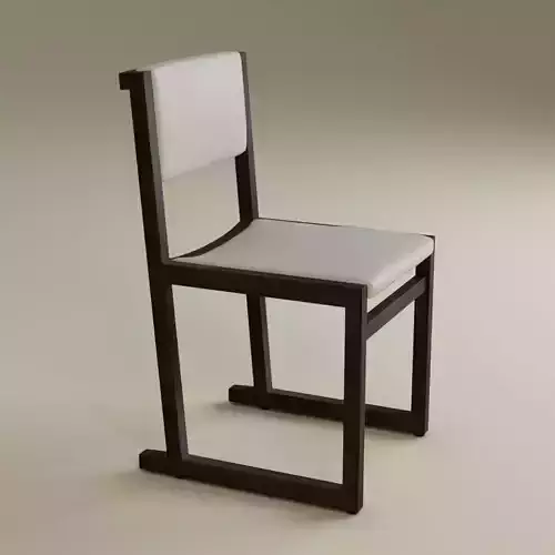Camerich Emily dining chair - white leather Low-poly 3D model