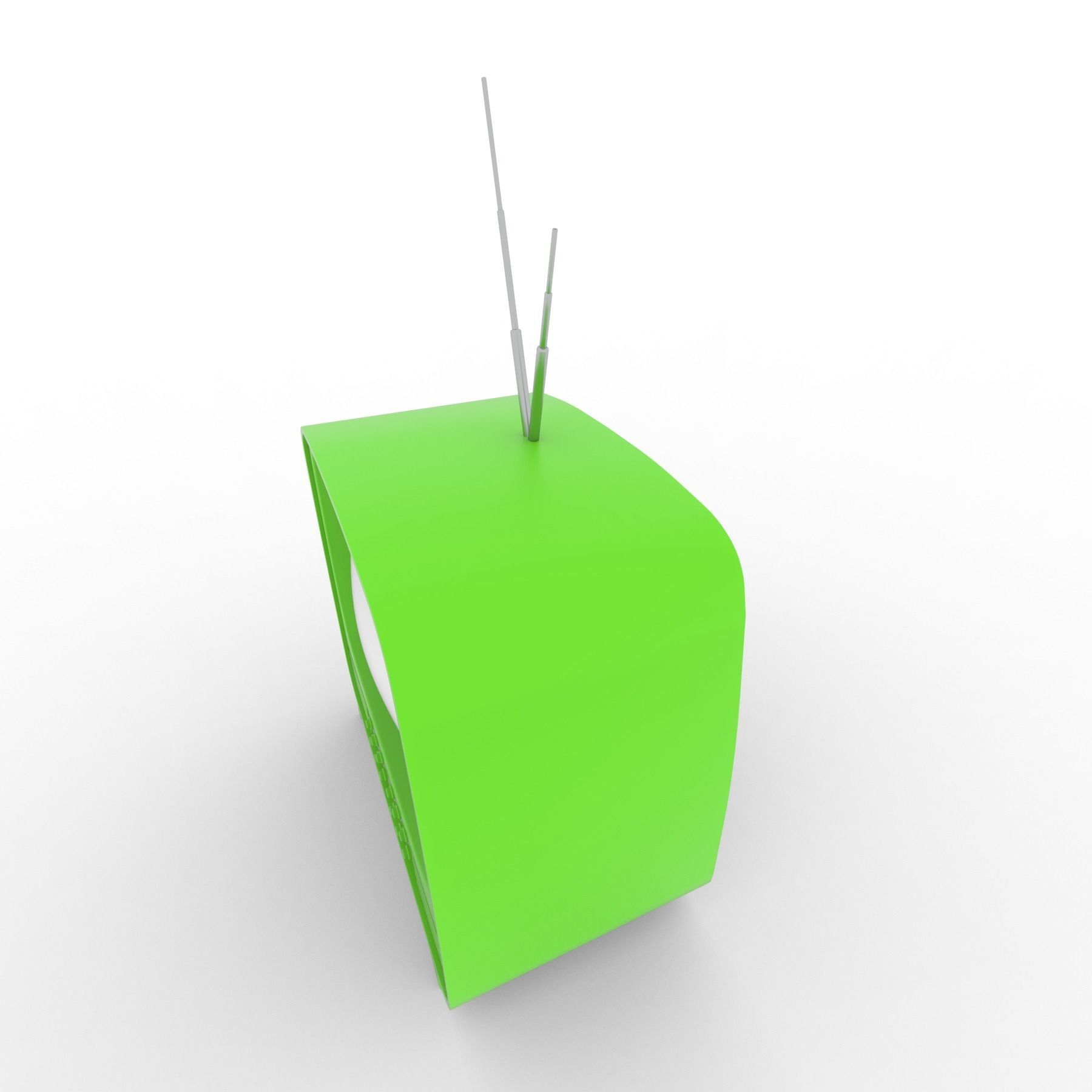 Old Television 3D model_3