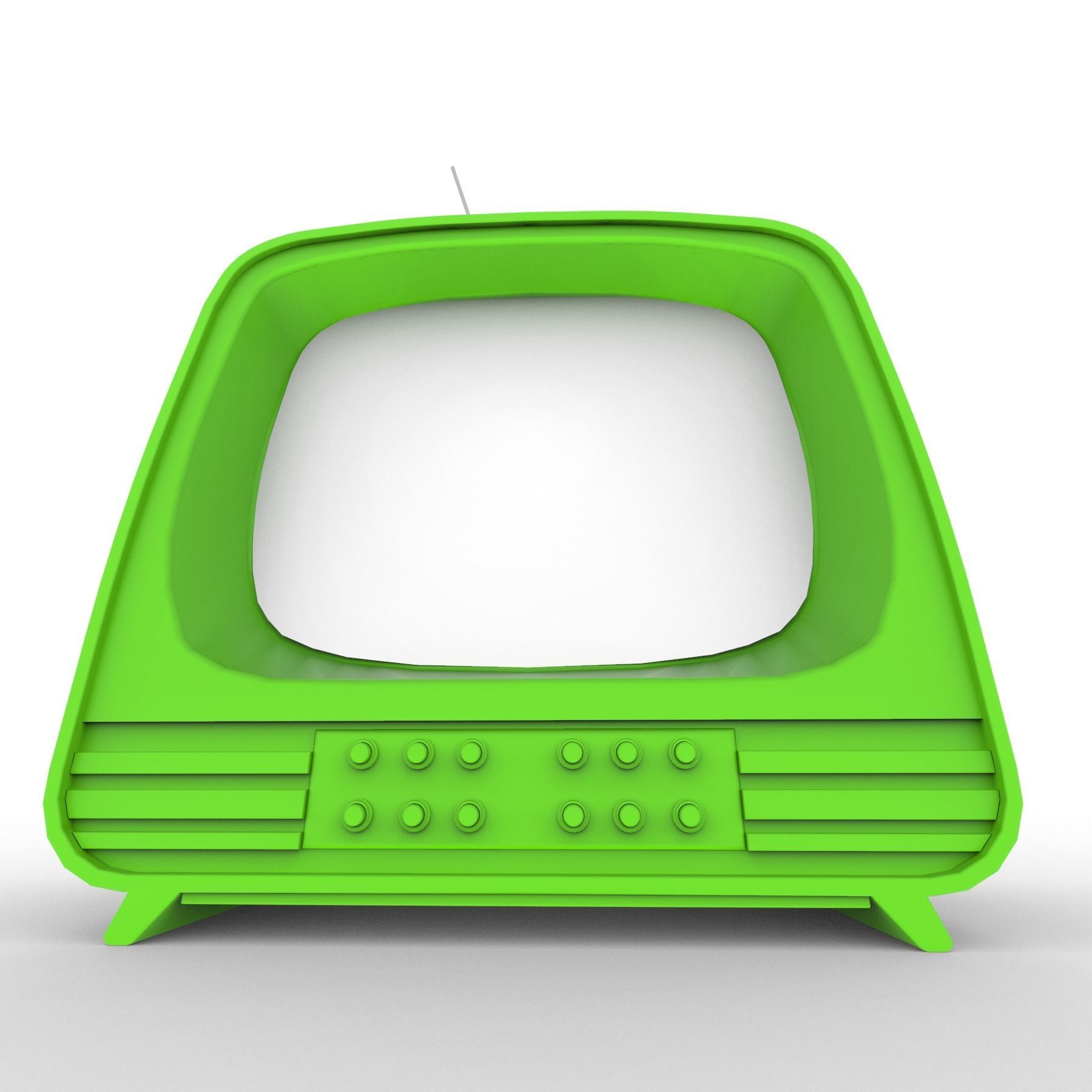 Old Television 3D model_2