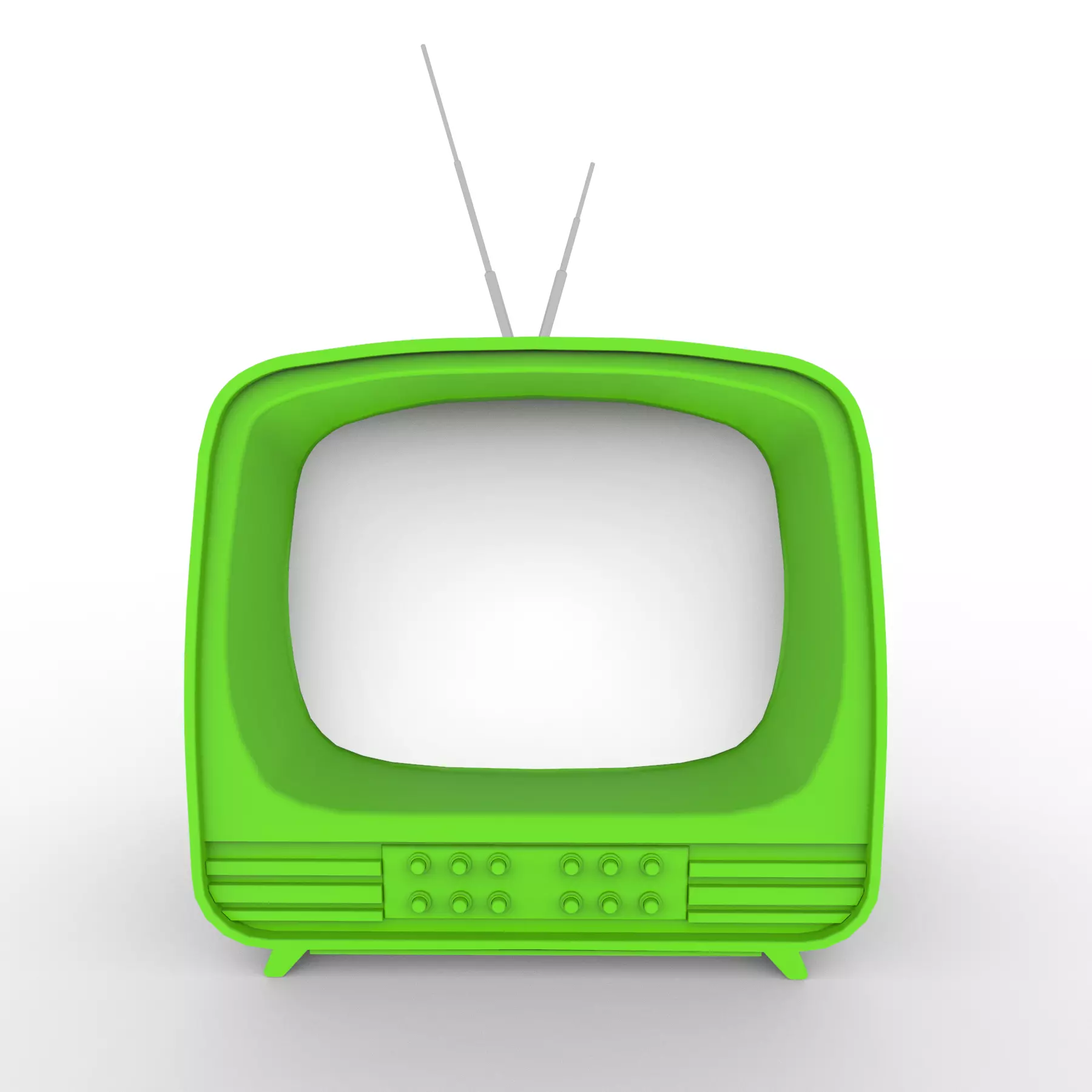 Old Television 3D model_0