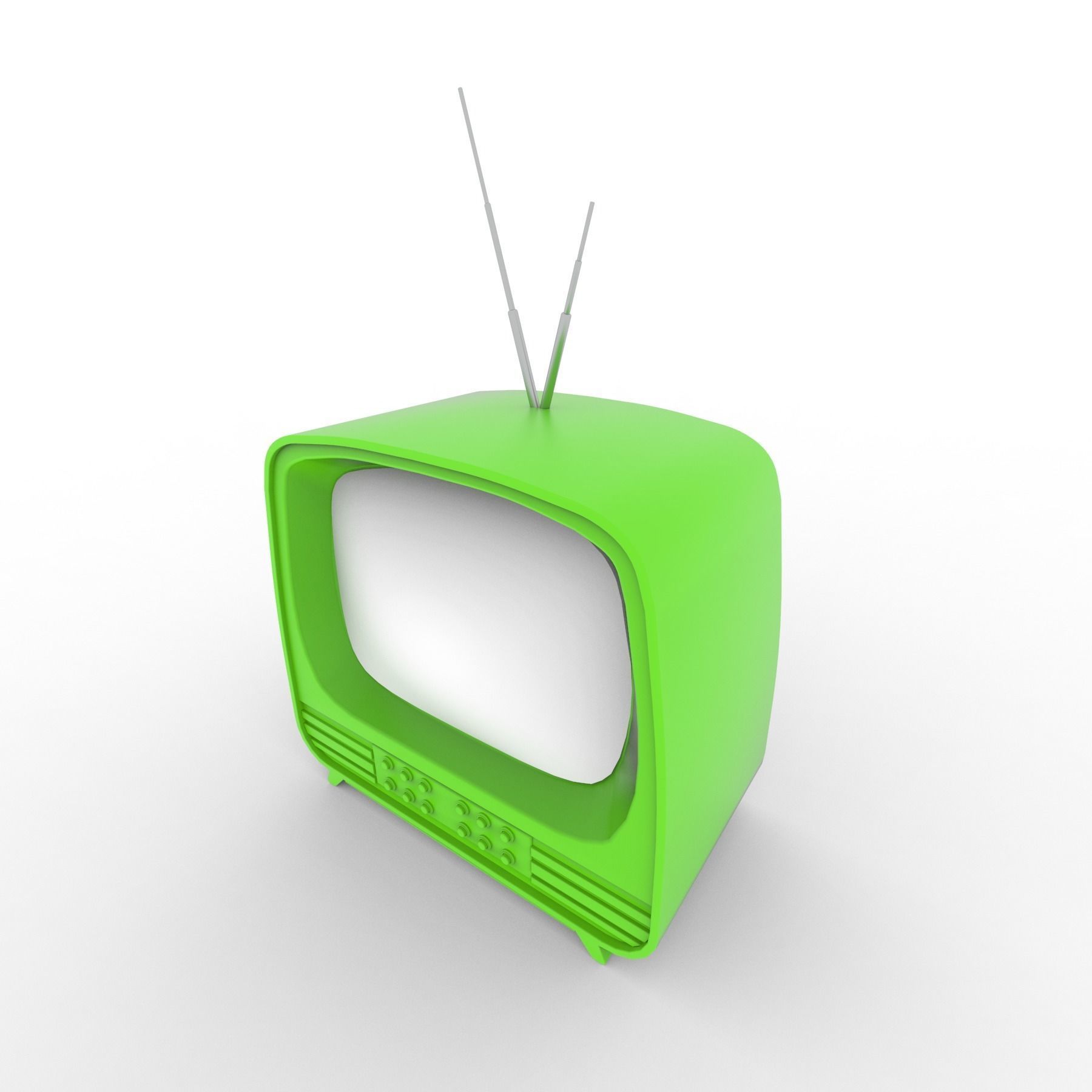 Old Television 3D model_1