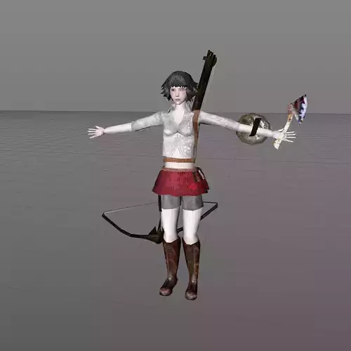 Lady Mary Low-poly 3D model