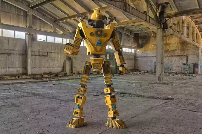 Robot iron  Low-poly 3D model