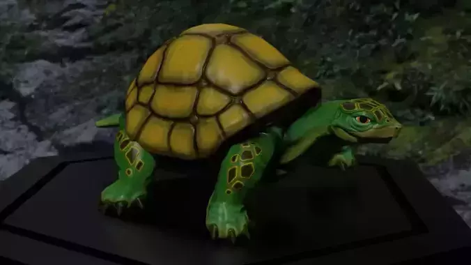 3D Turtle Low-poly 3D model