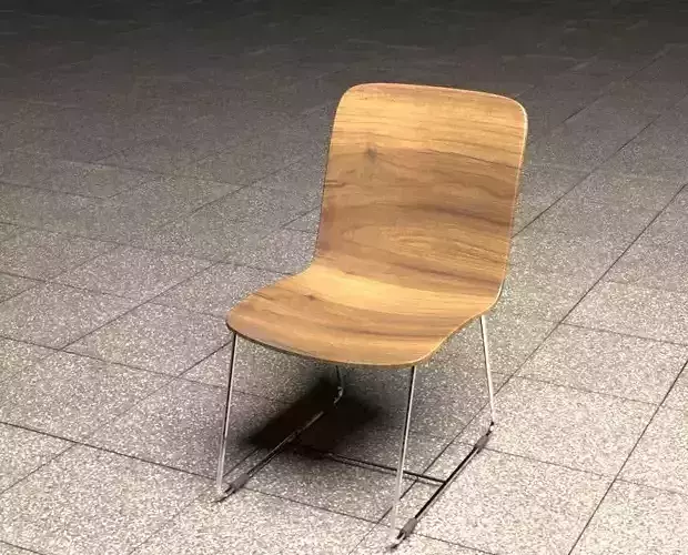 3D Chair Model wooden
