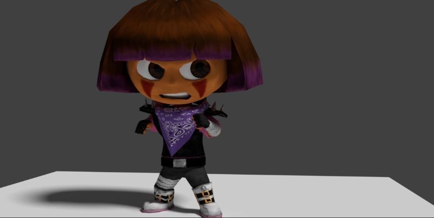Apocalypse Dora Low-poly 3D model_3