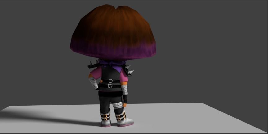 Apocalypse Dora Low-poly 3D model_1