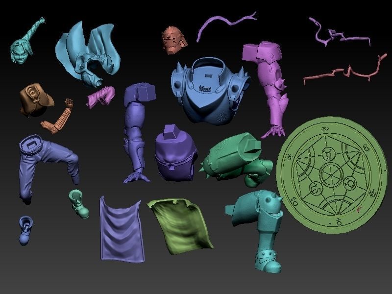 Fullmetal Alchemist - Edward e Alphonse Elrik 3D print model_9