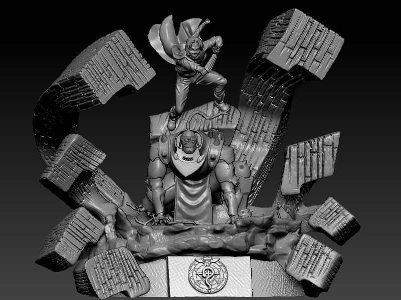 Fullmetal Alchemist - Edward e Alphonse Elrik 3D print model_6