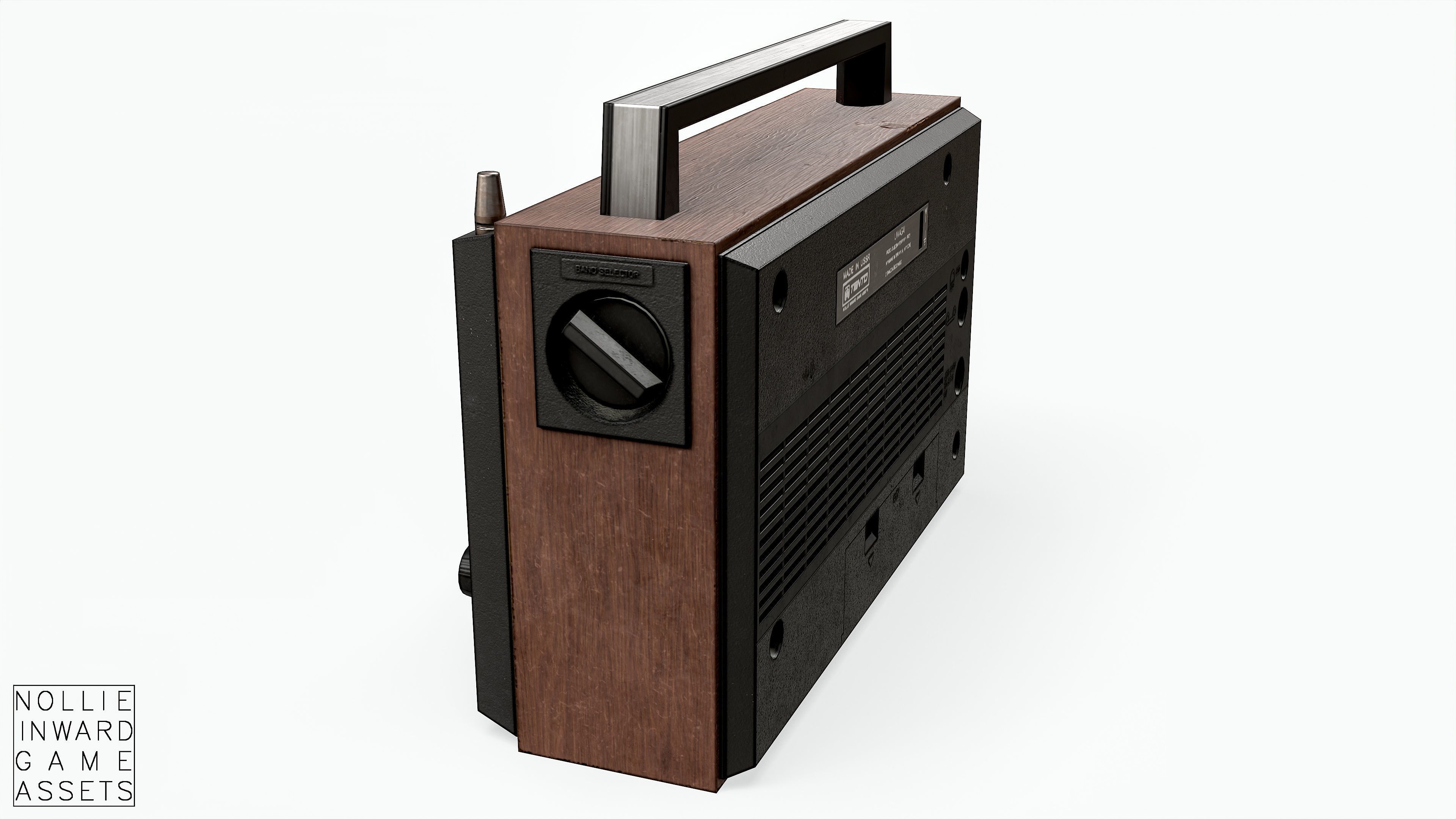Soviet Old Radio Low-poly 3D model_3