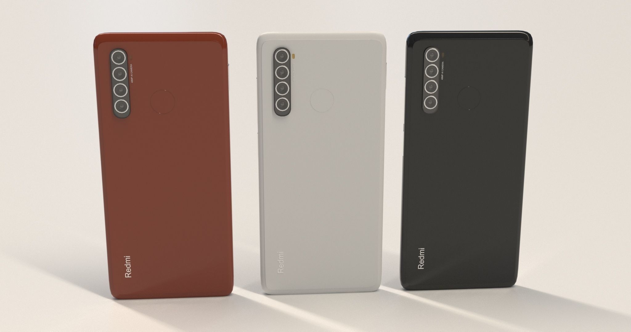 Redmi Note 8T Moonlight White 3D model_1