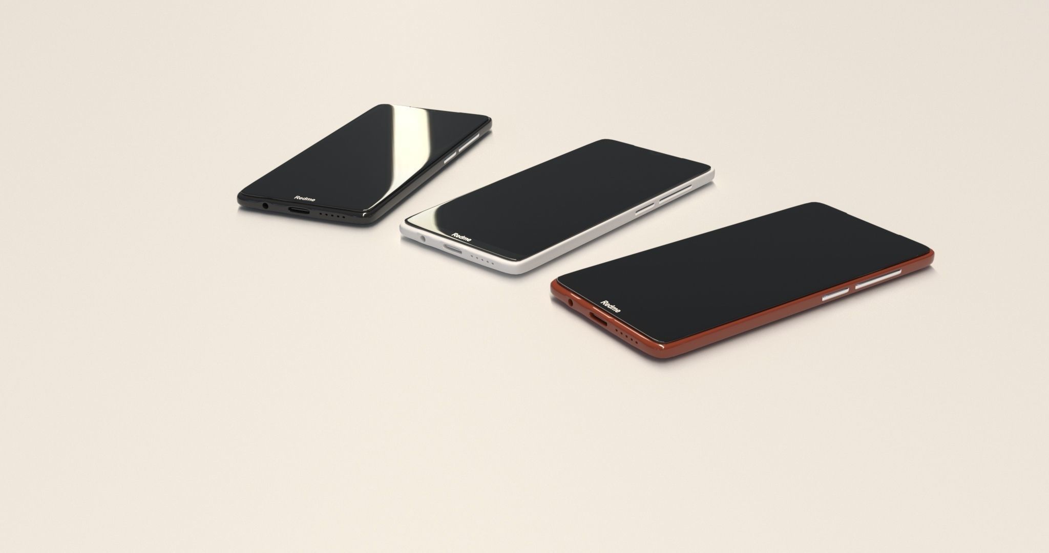 Redmi Note 8T Moonlight White 3D model_2