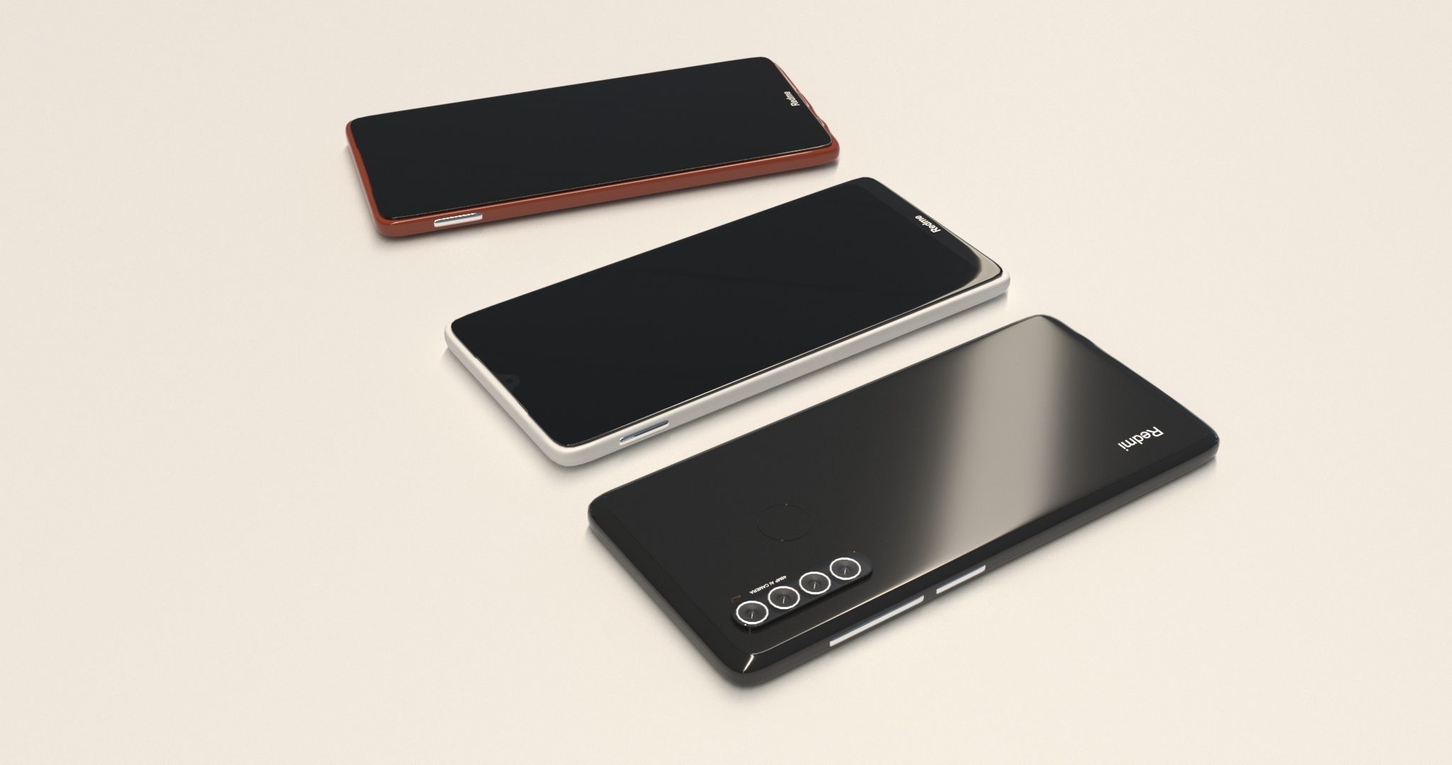 Redmi Note 8T Moonlight White 3D model_3