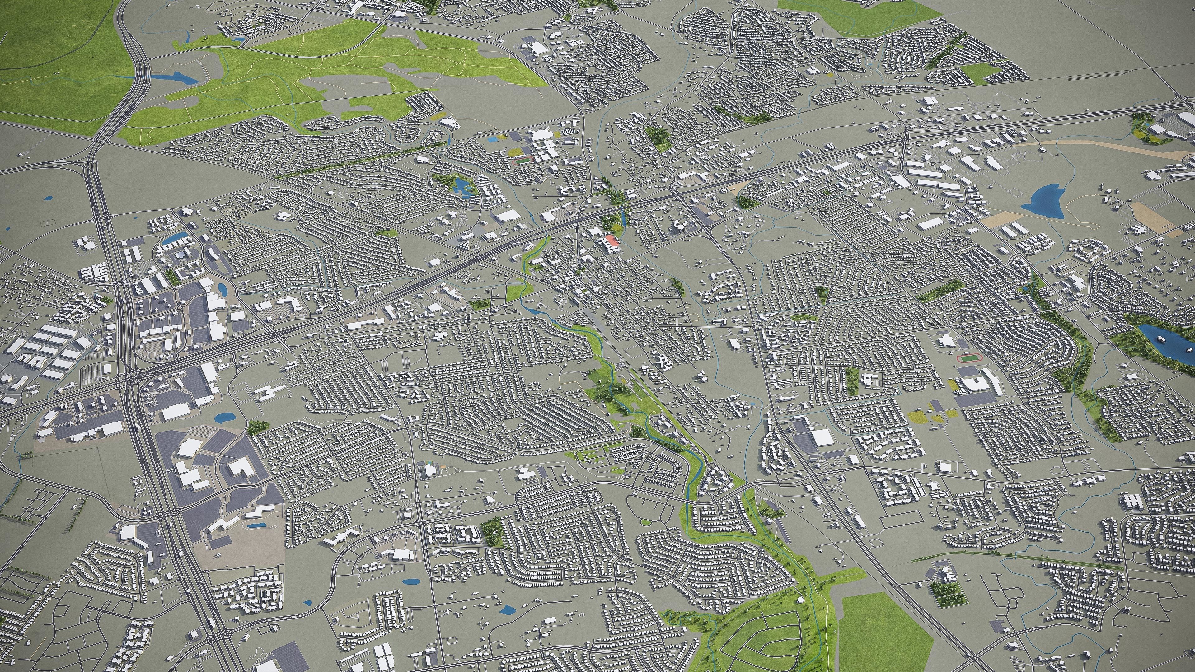 Round Rock  Low-poly 3D model_4