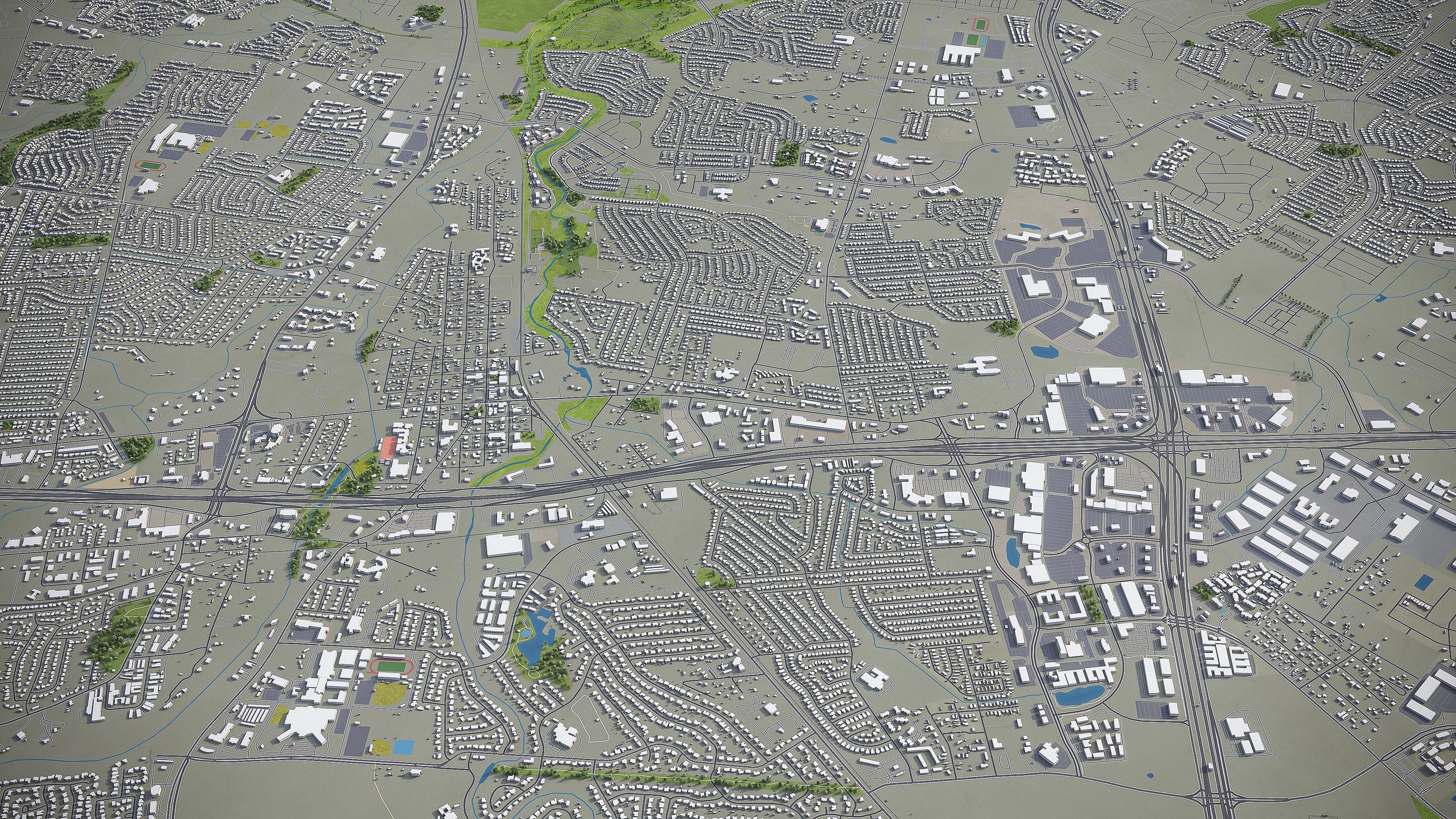 Round Rock  Low-poly 3D model_3