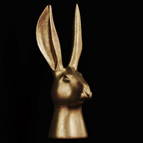 Rabbit Reactive Matte Gold 3D print model