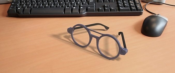 Vintage glasses - 3D printable  3D print model