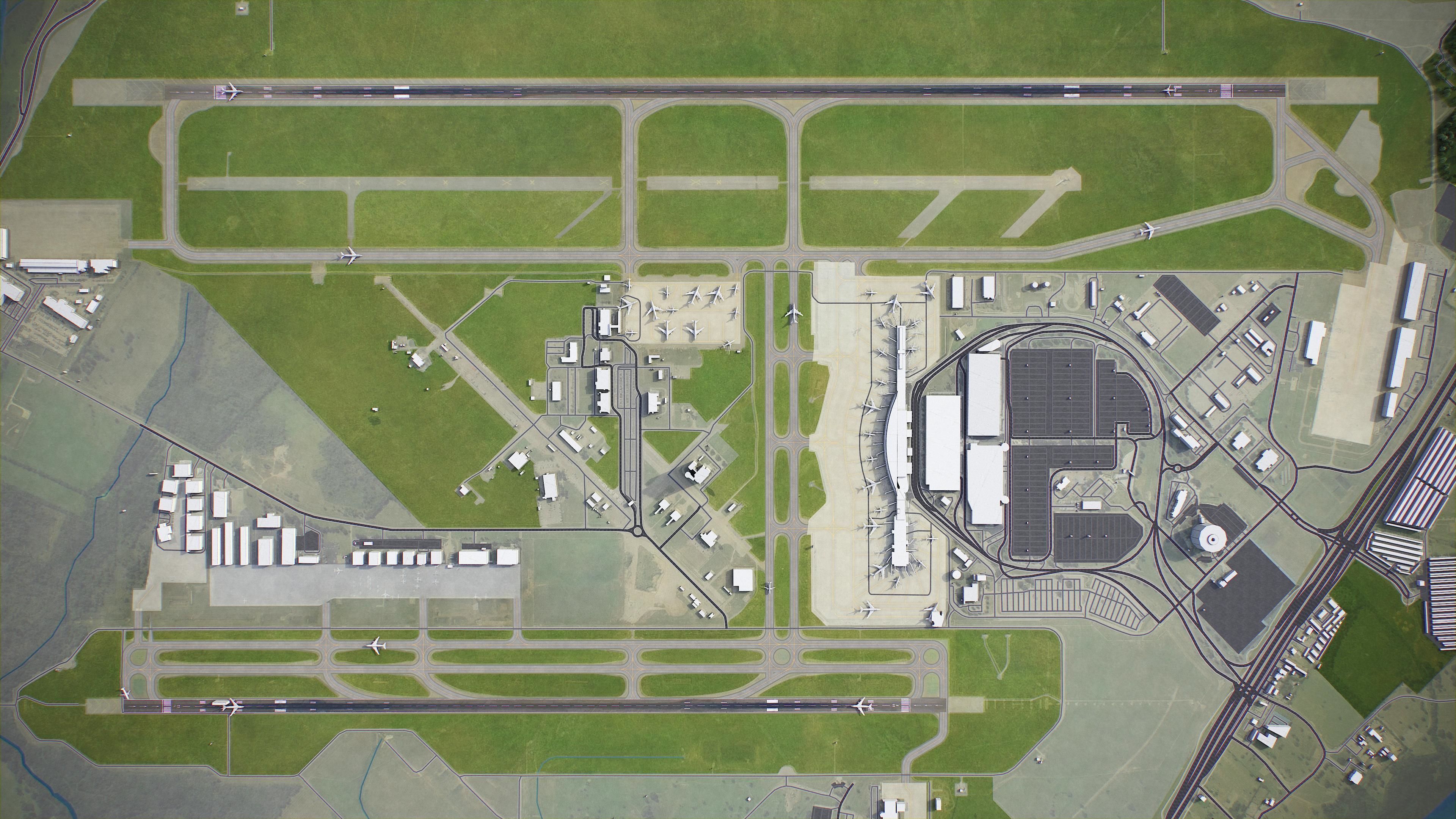 Austin - Bergstrom Airport Low-poly 3D model_7