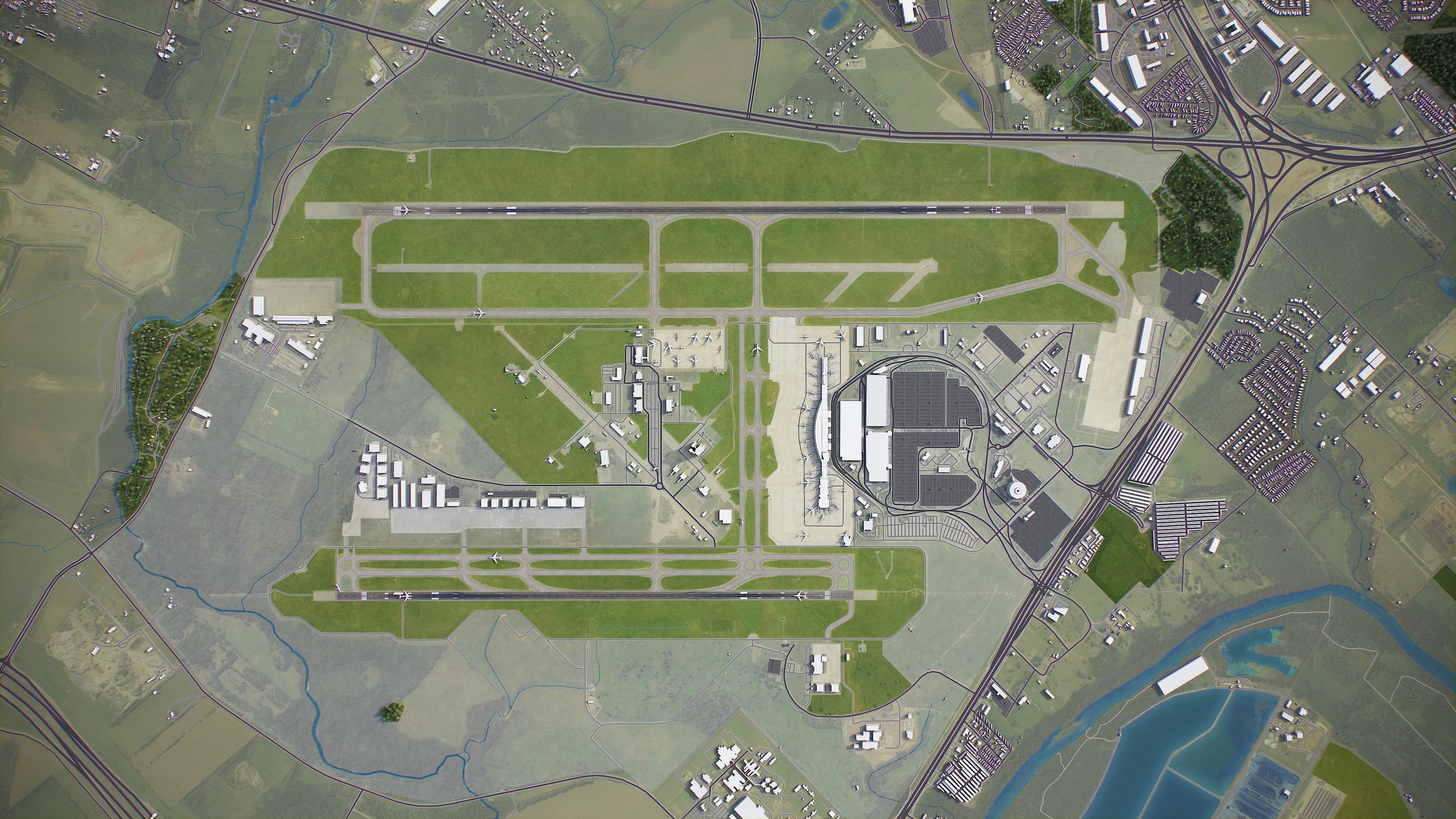 Austin - Bergstrom Airport Low-poly 3D model_8