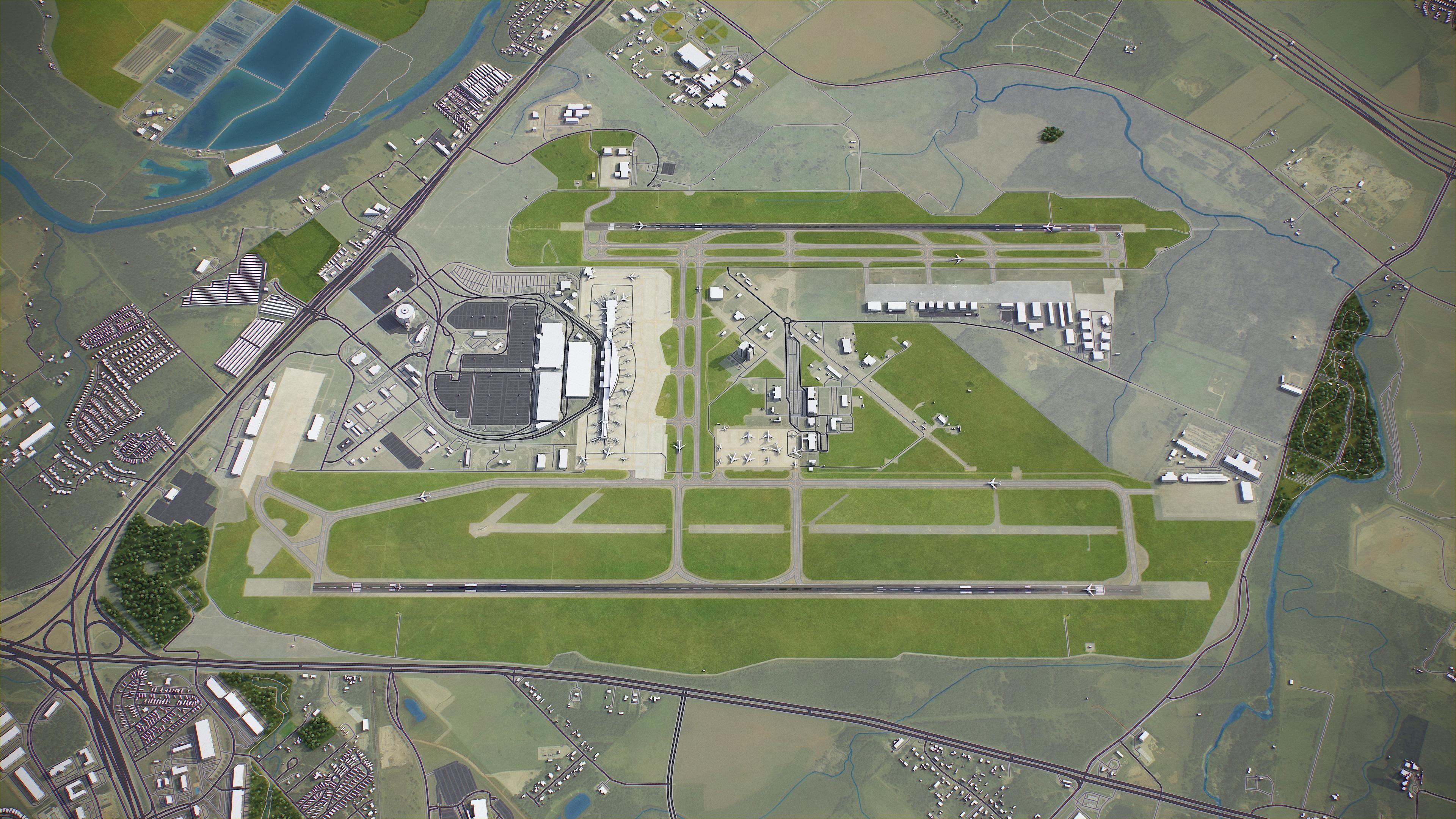 Austin - Bergstrom Airport Low-poly 3D model_4