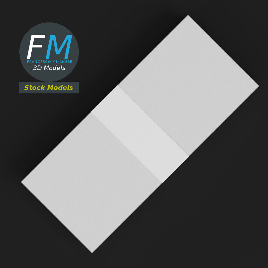 Banknotes stack mockup 3D model_6