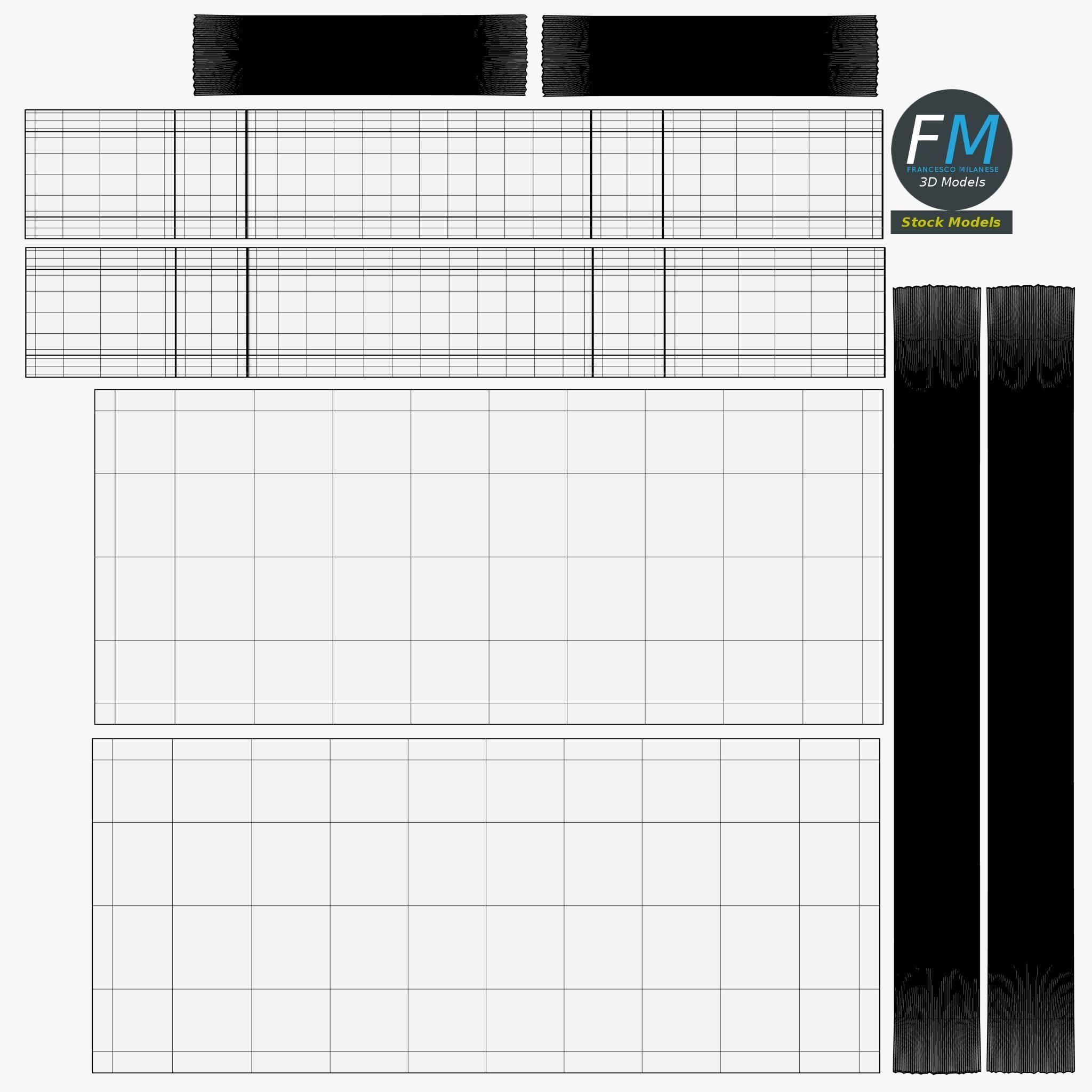 Banknotes stack mockup 3D model_11