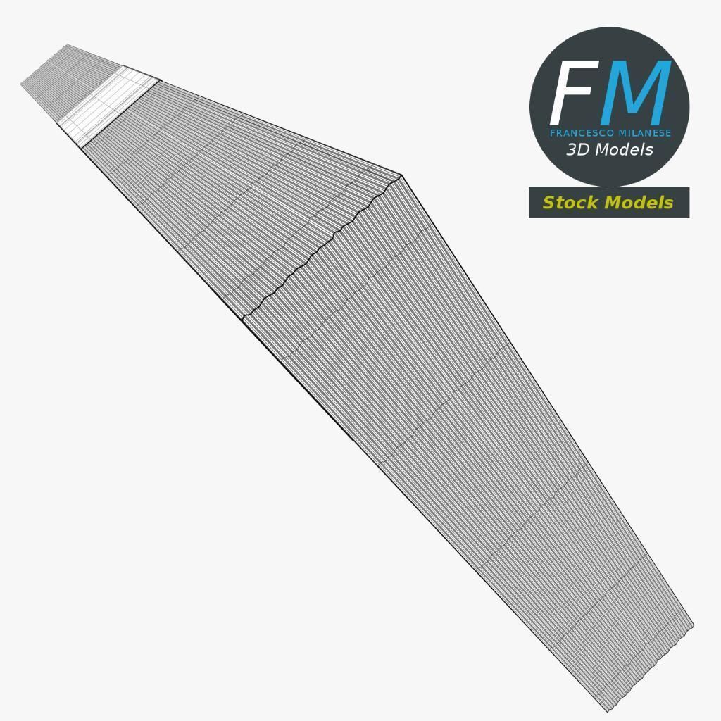 Banknotes stack mockup 3D model_8