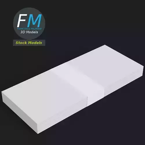 Banknotes stack mockup 3D model