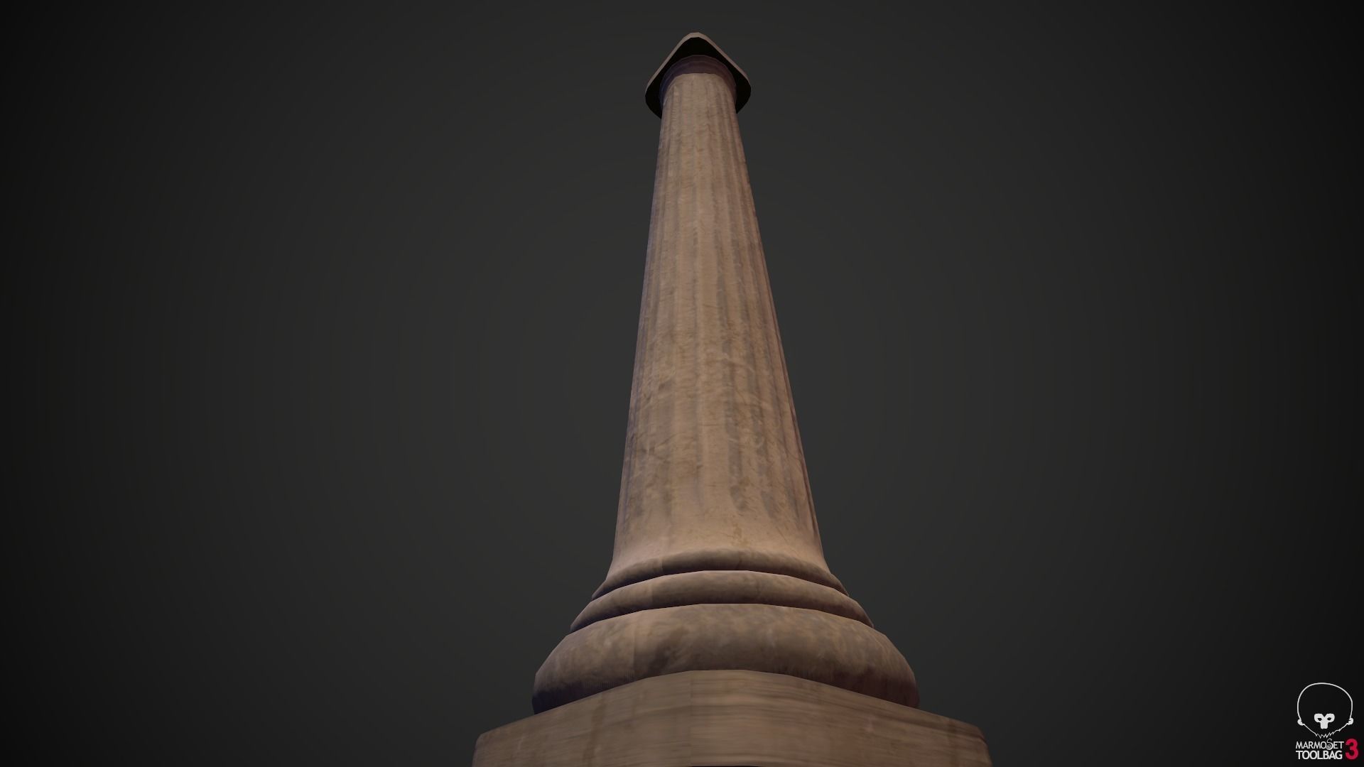 Column old Low-poly 3D model_8
