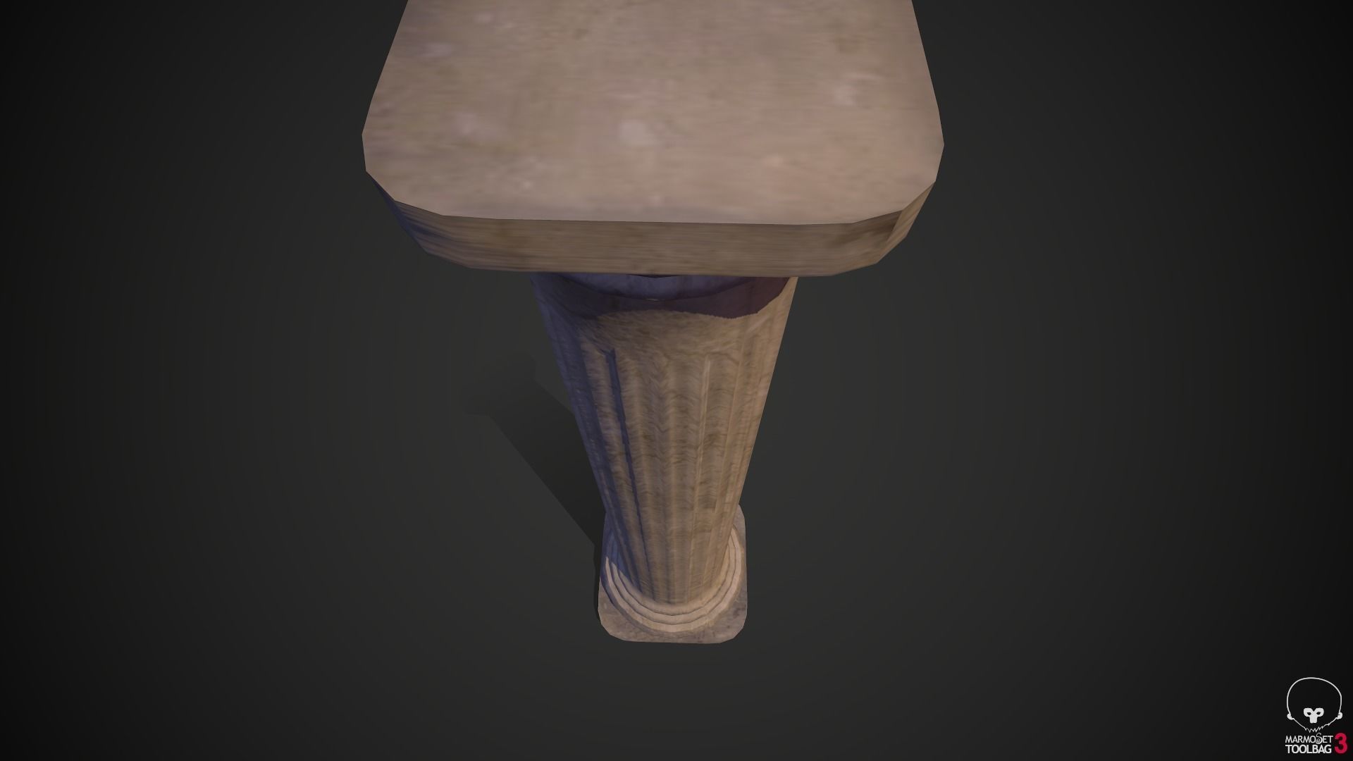 Column old Low-poly 3D model_7