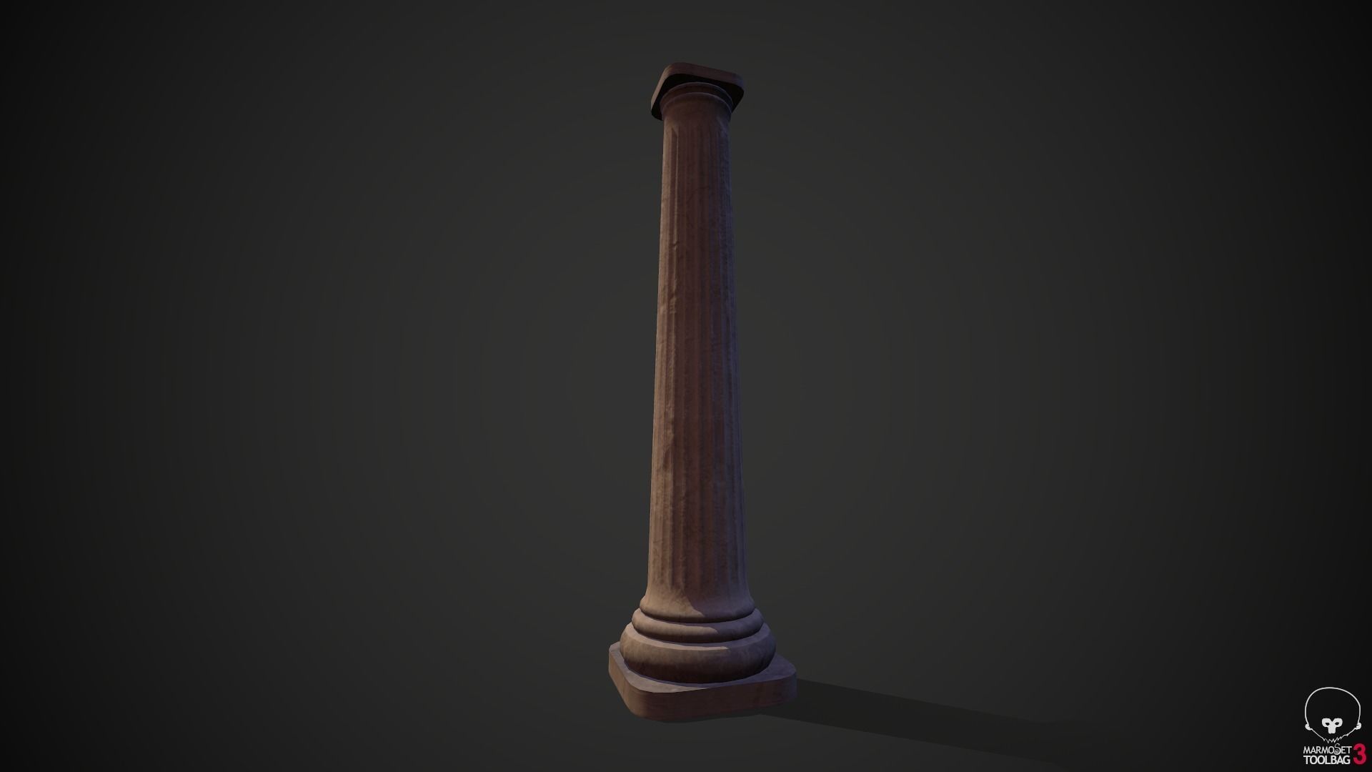 Column old Low-poly 3D model_6