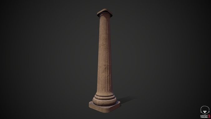 Column old Low-poly 3D model