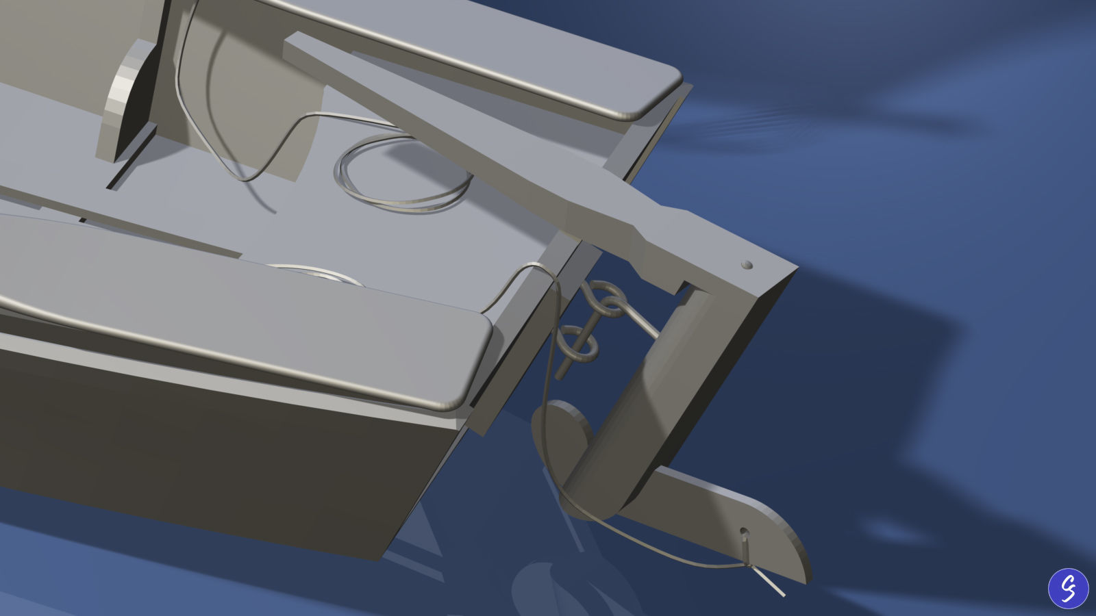 Wooden Sailboat Scale Model 3D model_29