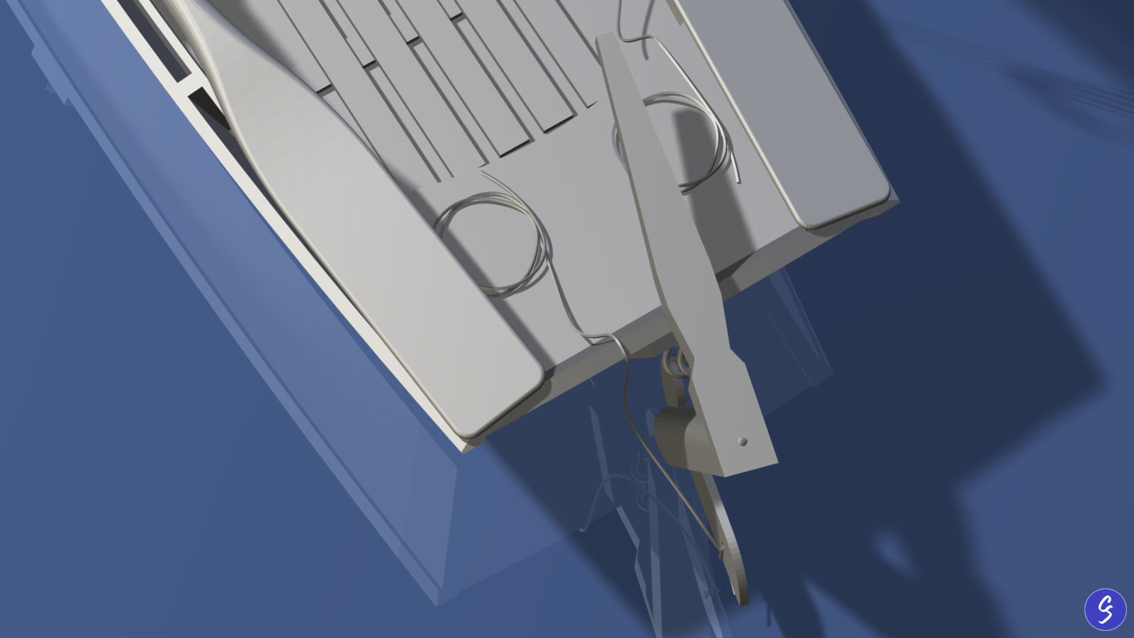 Wooden Sailboat Scale Model 3D model_31